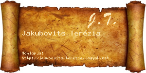 Jakubovits Terézia névjegykártya